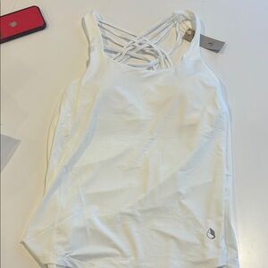 Elegant White Strappy Back Tank Top